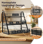 Upgraded Egg Holder Countertop with Removable 5 Dividers & Date Plate, 3 Tier Pull Out Large Egg Basket for Gathering Fresh Eggs, Kitchen Organizer, The Size - 6.7“x16.6”x11.3"