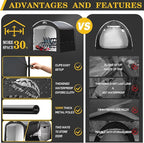 Happy Travel Bike Storage Shed Tent, Waterproof Portable Bicycle Cover with 30% More Top Storage Space for 2/3/4/5 Bikes,Clips Easy Setup Outdoor Sheds Shelter for Motorcycle, Garden Tools, Lawn Mower