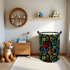 Kids Laundry Basket Baby Hamper Toy Storage Bin for Boys Room Decor Baby Nursery Hamper Gift Baskets for Bedroom Bathroom(Game)