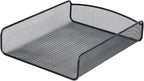 Safco Onyx Mesh Single Tray Desktop Organizer | Heavy Duty Steel | Powder Coat Finish | 11.75 x 9.25 x 2.5" | Office Supplies Organizer | Letter Trays & Stacking Supports | Black