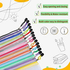EOOUT 14pcs Zip Pouch Organizers, Mesh Bags with Zipper, 8 Sizes 14 Colors, Waterproof, for Travel, School, Office & Home