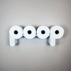 The Original Poop Toilet Paper Holder - Functional and Fun! Bathroom Wall Decor & Toilet Paper Shelf Storage Rack - Curvy P