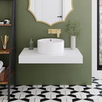 Monaco 36" Floating Bathroom Floating Vanity Counter in Glossy White (SM-VS252)