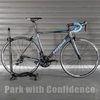 CyclingDeal Bike Floor Stand Parking Rack - for 20"-29" Mountain MTB & Road Bikes with Tire Width up to 2.4" or 5" Fat Bike - Bicycle Indoor Outdoor Garage Storage - Max Tire Width 2.4” for 4 Bikes
