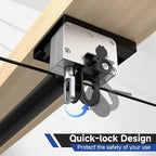 GADFISH Garage Ceiling Lift Storage Rack, Easy Lifting 85" Height 4x4 Ft Overhead Garage Storage Rack for Space Saving with Safety Lock, Suitable for 16"/24" Ceiling, 350LBS Capacity