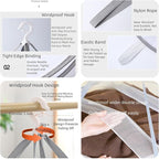 2PCS Hanging Drying Rack Foldable Sweater Clothes Dryer Flat Mesh Large Portable Fixed Windproof for Home, Dormitory and Bathroom 3 Tier
