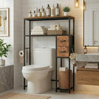 Over The Toilet Organizer,Bathroom Shelves Behind Toilet Organizer, Space-Saving Over Toilet Shelf for Bathroom Organizers and Storage