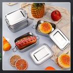 Umigy 6 Pcs Stainless Steel Bento Box 550ml Metal Lunch Box Food Storage Containers Metal Container, Lockable Clips to Leak Proof, Reusable Dishwasher Safe Lunch Snack Boxes for Work, School