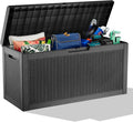 60 Gallon Deck Box,Waterproof Resin Outdoor Storage Box for Patio Furniture,Outdoor Cushions,Garden Tools and Pool Supplies,Weatherproof(Black,60Gallon)