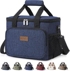 Lifewit Large Lunch Bag, Insulated Lunch Box, Soft Cooler Cooling Tote for Adult Men Women, Dark Blue 24-Can (15L)