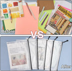 EOOUT 42pcs Mesh Zipper Pouch, Black Waterproof Zipper Bags for Organizing Storage, Letter Size/A4 Size Puzzle Bag, Zipper File Bags for Board Games and School Office Supplies