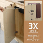 KES Over The Cabinet Towel Holder Fit 1" Thick, Kitchen Towel Holder for Cabinet, Over The Door Towel Bar with Extended Hooks, Brown 2 Pack, KTH500S26-OB-P2