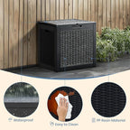 NEWBULIG 31 Gallon Deck Box, Weatherproof Resin Lockable Outdoor Storage for Secure Package Deliveries and Indoor Storage in Garden or Patio, Backyard