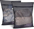 2 Pack Mesh Laundry Bags 24 x 32 inch Laundry Garment Bag Mesh Large Lingerie Wash Bags Zippered Garment Washing Net for Underwear Hosiery Blouse Sweater Dress Don't Drying, Melting 140-176℉