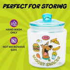 Silver Buffalo Scooby Doo Scooby Snacks Glass Cookie Snack Candy Jar with Lid (Small)