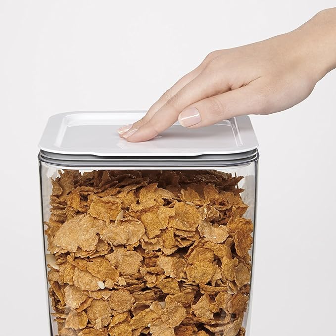 OXO Good Grips Countertop Cereal Dispenser, Clear/White (Pack of 2)
