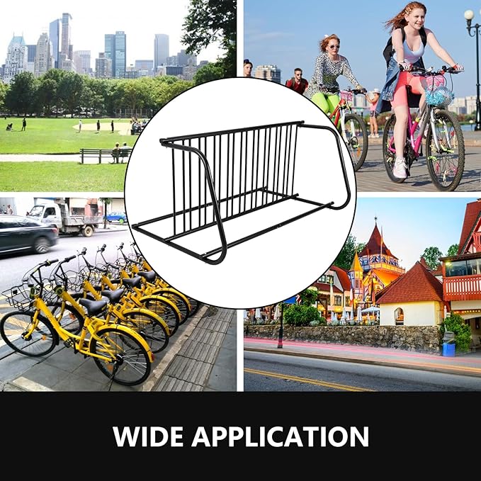 Bike Rack, Commercial 10-Bike Capacity Dual Side Outdoor Bike Rack Stand, Stable Lightweight Bike Parking Stand Floor for Front Yards, Stores, Schools, Storefronts, Workplace