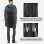 BeeGreen Laundry Bag Backpack w Adjustable Shoulder Straps College Dorm Essentials w Drawstring Closure for Travel Camp Heavy Duty Laundry Hamper Backpack Portable w Handle Xlarge Black