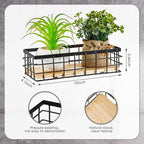 Funrous 2 Pcs Metal Small Wire Basket Wall Hanging Wire Basket Hang Small Bathroom Kitchen Storage Organizer Toilet Paper Mesh Storage Bin Shelf Rack with Base(Black,9.84 x 3.94 x 2.76 Inches)