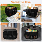4 Pack Collapsible Laundry Baskets with Lid, Foldable Laundry Basket with 6 Pockets, Pop Up Laundry Hamper with Dual Handles, 99L Sturdy Clothes Hampers for Home, Dorm, Apartment, Travel, Black
