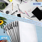 Jetec 32 Pcs Mesh Zipper Bags Toy Storage Bikini Organizer Bag Bolsas Para Guardar Trajes De Bano Waterproof Zipper Reusable Pouch Puzzle Multipurpose for Storage Office(Black,13 x 9.5 Inch)