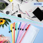 Jetec 32 Pcs Mesh Zipper Bags Toy Storage Bikini Organizer Bag Bolsas Para Guardar Trajes De Bano Waterproof Zipper Reusable Pouch Puzzle Multipurpose for Storage Office(Cute Color,9.5 x 4.5 Inch)