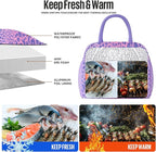 Lunch Bag Women/Men Lunch Box Women/Men (purple leopard)