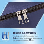 8 Pack Large Strong Moving Bags with Zippers & Carrying Handles - Water-Resistant - Heavy Duty Storage Tote for Space Saving, Fold Flat, Alternative to Moving Box (Blue)