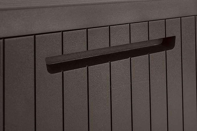 Keter City Outdoor Plastic Storage Box Garden Furniture 57.8 x 44 x 54.8 cm - Brown