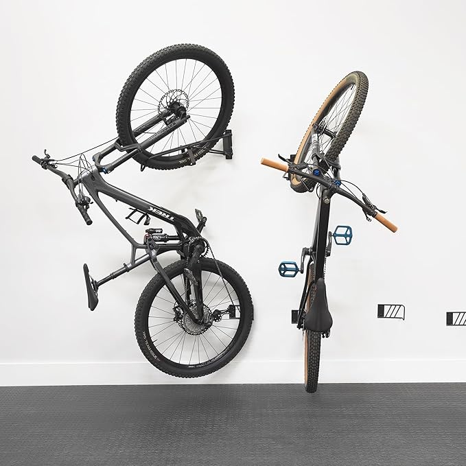 StoreYourBoard SwivelStow Bike Rack Garage Storage Rack 1 Pack - 1 Mountain Bike Bike Wall Mounts - Heavy Duty Bike Hanger - No-Lift Bike Rack Garage Storage Rack - Holds 70 lb Capacity