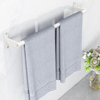 White 24 Inch Bathroom Towel Bar, Towel Racks for Bathroom Wall Mounted Hanging Bath Towels, Stainless Steel Single Towel Rod Holder