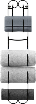 Deco Brothers 6-Tier Towel Rack, Wall Mounted Towel Holder, Bronze