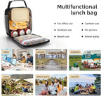 Lunch box Lunch bag for men women Insulated Lunchbox Lunch bags for Work Picnic Travel (Black)