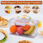 Bread Box for Homemade Bread Boxes for Kitchen Counter Airtight, Time Recording Bread Storage Container with Lid, Bread Containers Storage Airtight Loaf Bread Keeper, Large, White