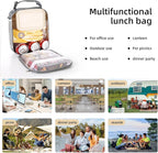 Lunch box Lunch bag for men women Insulated Lunchbox Lunch bags for Work Picnic Travel (Grey)