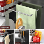 ZUNTO Magnetic Paper Towel Holder for Fridge, Strong Magnet Paper Towel Roll Holder with Spice Shelf and 2 Hooks, No Drilling Kitchen Organizer for Refrigerator, RV, Bathroom, Gray
