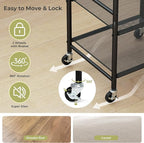 Narrow Clothes Rack with 3 Shelves, Heavy-duty Garment Rack with Wheels, Display Clothing Racks for Hanging Clothes for Small Space, Entryway, Hallway, Bedroom, Office, Living Room, Black