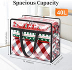 Clear Clothes Storage Bags, 6 Pack Closet Organizers and Under Bed Storage Containers, Foldable Moving Bags with Zippers for Comforter, Blanket, Bedding, Duvet, PVC Packing Bags 40L