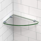 DreamLine 12 in. x 8 in. Corner Glass Shelf in Matte Black