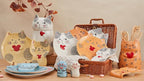 Bico Cartoon Cat Handpainted Stoneware Air Tight White 10.2 inch Cookie Jar, Dishwasher Safe, for storing Cookie, Candy, Coffee
