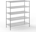 24" Deep x 54" Wide x 64" Height Wire Shelving Kit | 5-Tier | NSF Commercial Storage Rack Unit