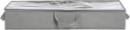 Amazon Basics Under Bed Storage Bags for Clothes, Blankets and Linens, Foldable Fabric Containers with Clear Window and Handles, 30.2" x 20" x 5.7", Gray, 2-Pack