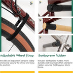 SELVA Rack - Wooden Wall Mount for Bicycle. in Different Sizes and 3 Colors: Natural, Black and White (White, 11" 13/16)