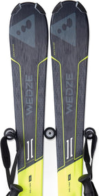 Ski Wall Mount Hanger – Edge-Safe Skis Storage, Modern Floating Vertical Rack, Clip Hook Gravity Grip Holder to Securely Store, Hang & Display for Skiing, Gear Organizer