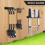 Folding Chair Rack,Metal Folding Chair Storage Rack - 2-Pack,Heavy Duty Design,Garage Organization & Foldable Chair Hanger