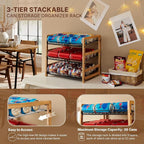 Can Organizer for Pantry 3-Tier, Can Storage Organizer Pantry, Soda Can Organizer, Holds up to 36 Cans Holders for Pantry, Cabinet, Countertop, Carbonized Brown