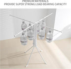 Clothes Drying Rack Tripod Aluminum-4rods16 Clips,Portable Foldable Drying Rack,Space-Saving,Drying Rack Clothing for Laundry Bedroom Household RV Camping