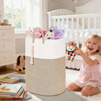 Woven Laundry Basket for Clothes, 80L Large Rectangle Laundry Hampers with Beads Tassel, Nursery Storage Basket for Toys, Tall Dirty Clothes Hamper for Bedroom Aesthetic, Laundry Room Organization
