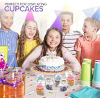 Stock Your Home Individual Plastic Cupcake Containers with Airtight Dome Lid 1500 Count Clear Disposable BPA Free Single Cupcake Holders