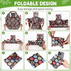 Paterr 50 Pack Reusable Foldable Grocery Bags 10 Patterns Bulk Shopping Totes Pocket Size Bags for Supermarket